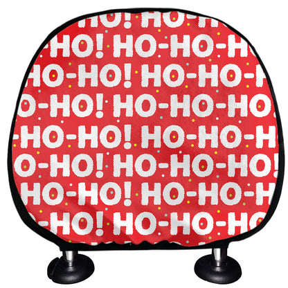 Christmas Ho Ho Ho Pattern Print Car Headrest Covers