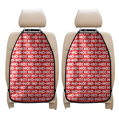 Christmas Ho Ho Ho Pattern Print Car Seat Organizers