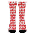 Christmas Ho Ho Ho Pattern Print Crew Socks