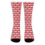 Christmas Ho Ho Ho Pattern Print Crew Socks