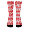 Christmas Ho Ho Ho Pattern Print Crew Socks