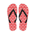 Christmas Ho Ho Ho Pattern Print Flip Flops