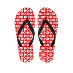 Christmas Ho Ho Ho Pattern Print Flip Flops