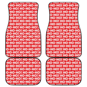 Christmas Ho Ho Ho Pattern Print Front and Back Car Floor Mats