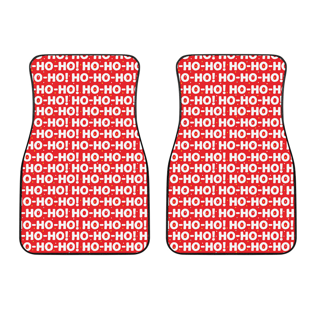 Christmas Ho Ho Ho Pattern Print Front Car Floor Mats