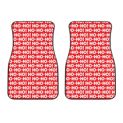 Christmas Ho Ho Ho Pattern Print Front Car Floor Mats
