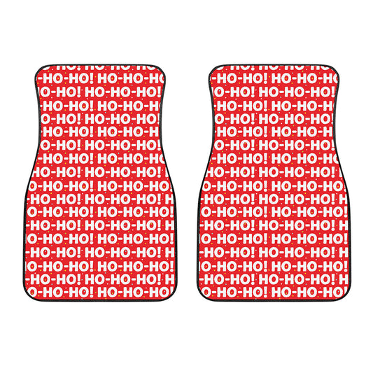 Christmas Ho Ho Ho Pattern Print Front Car Floor Mats