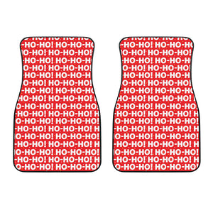 Christmas Ho Ho Ho Pattern Print Front Car Floor Mats