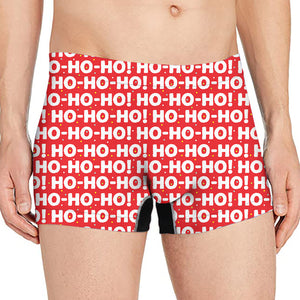 Christmas Ho Ho Ho Pattern Print Men's Boxer Briefs