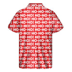 Christmas Ho Ho Ho Pattern Print Men's Short Sleeve Shirt