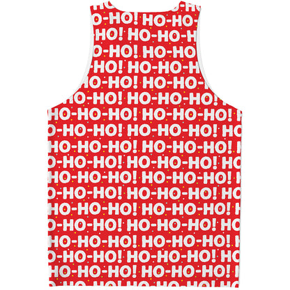 Christmas Ho Ho Ho Pattern Print Men's Tank Top