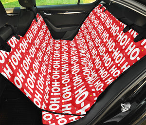 Christmas Ho Ho Ho Pattern Print Pet Car Back Seat Cover