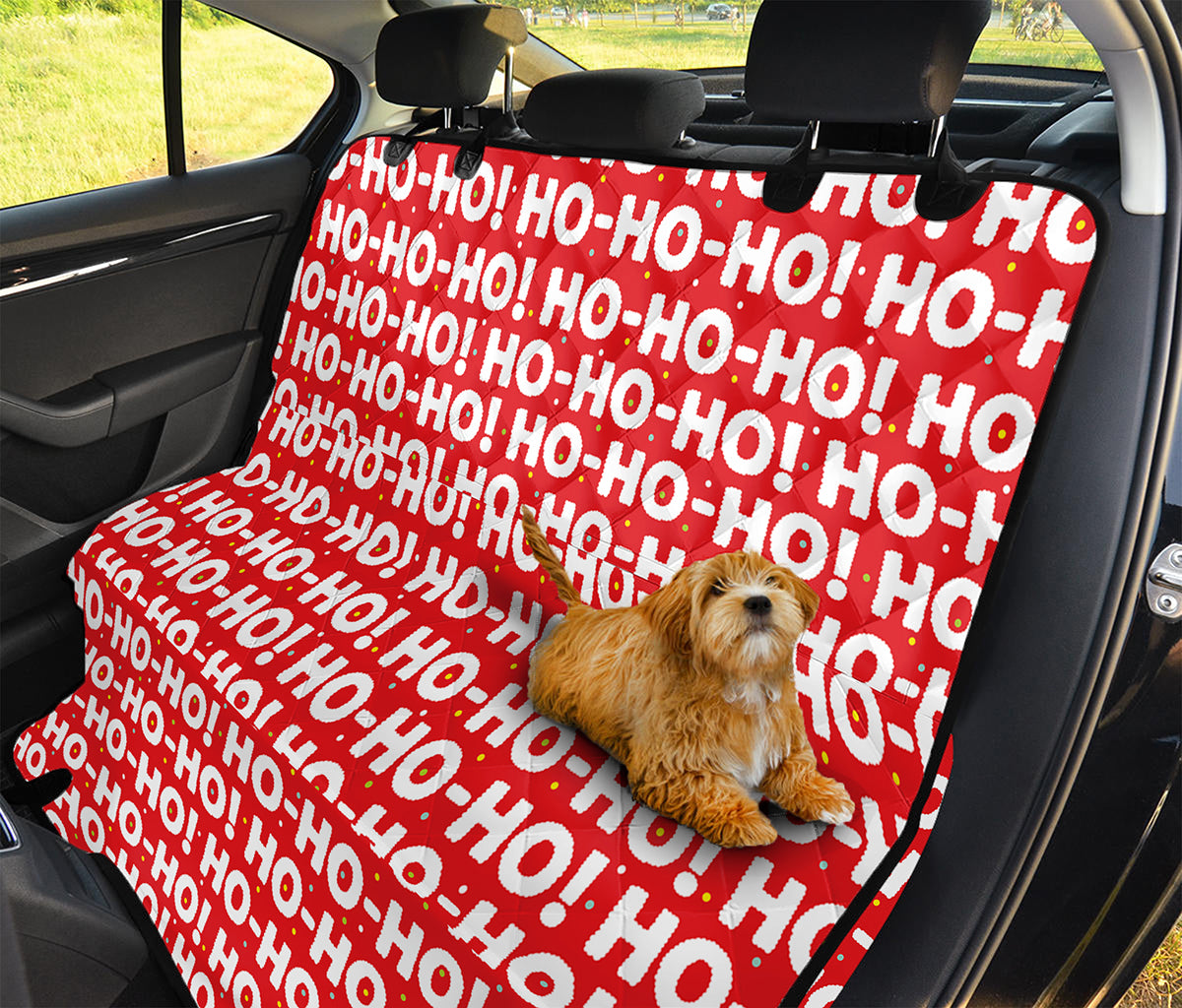 Christmas Ho Ho Ho Pattern Print Pet Car Back Seat Cover