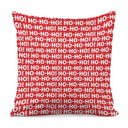 Christmas Ho Ho Ho Pattern Print Pillow Cover