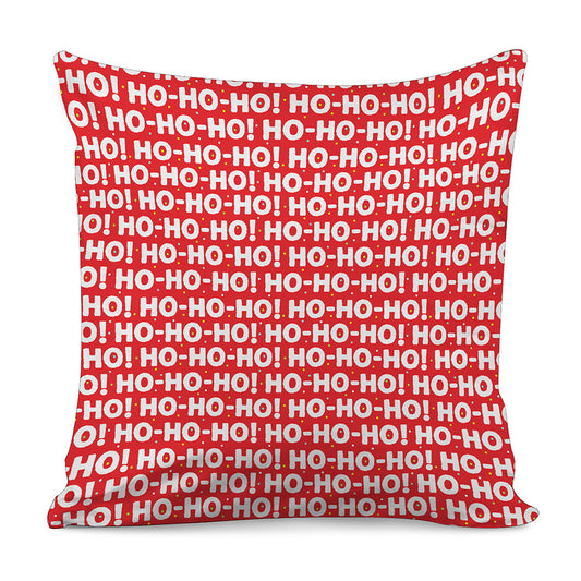 Christmas Ho Ho Ho Pattern Print Pillow Cover