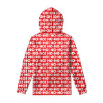 Christmas Ho Ho Ho Pattern Print Pullover Hoodie