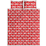 Christmas Ho Ho Ho Pattern Print Quilt Bed Set
