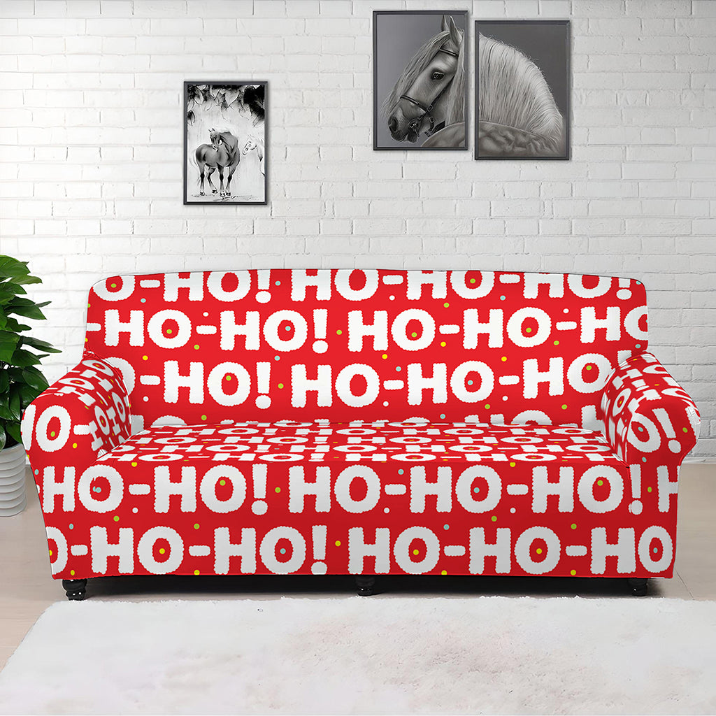 Christmas Ho Ho Ho Pattern Print Sofa Cover