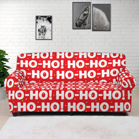 Christmas Ho Ho Ho Pattern Print Sofa Cover