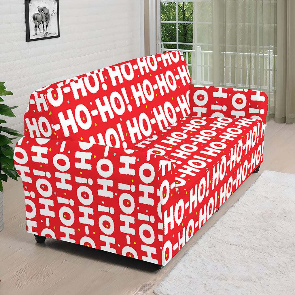 Christmas Ho Ho Ho Pattern Print Sofa Cover