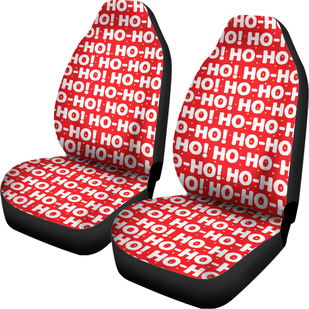 Christmas Ho Ho Ho Pattern Print Universal Fit Car Seat Covers