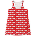Christmas Ho Ho Ho Pattern Print Women's Racerback Tank Top