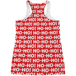 Christmas Ho Ho Ho Pattern Print Women's Racerback Tank Top