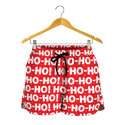 Christmas Ho Ho Ho Pattern Print Women's Shorts