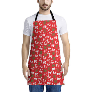 Christmas Hohoho Santa Claus Laugh Print Apron