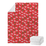 Christmas Hohoho Santa Claus Laugh Print Blanket