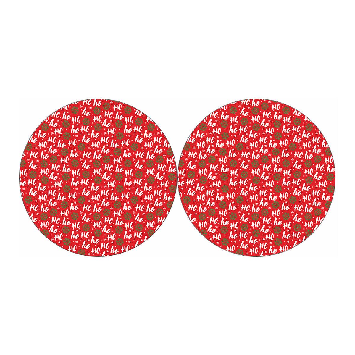 Christmas Hohoho Santa Claus Laugh Print Car Coasters