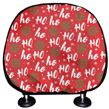Christmas Hohoho Santa Claus Laugh Print Car Headrest Covers