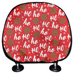 Christmas Hohoho Santa Claus Laugh Print Car Headrest Covers