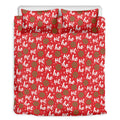 Christmas Hohoho Santa Claus Laugh Print Duvet Cover Bedding Set