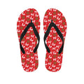 Christmas Hohoho Santa Claus Laugh Print Flip Flops