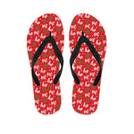 Christmas Hohoho Santa Claus Laugh Print Flip Flops