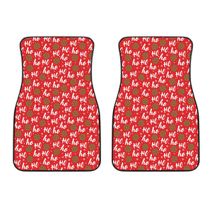 Christmas Hohoho Santa Claus Laugh Print Front Car Floor Mats