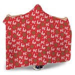 Christmas Hohoho Santa Claus Laugh Print Hooded Blanket