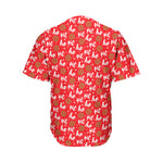 Christmas Hohoho Santa Claus Laugh Print Men's Baseball Jersey