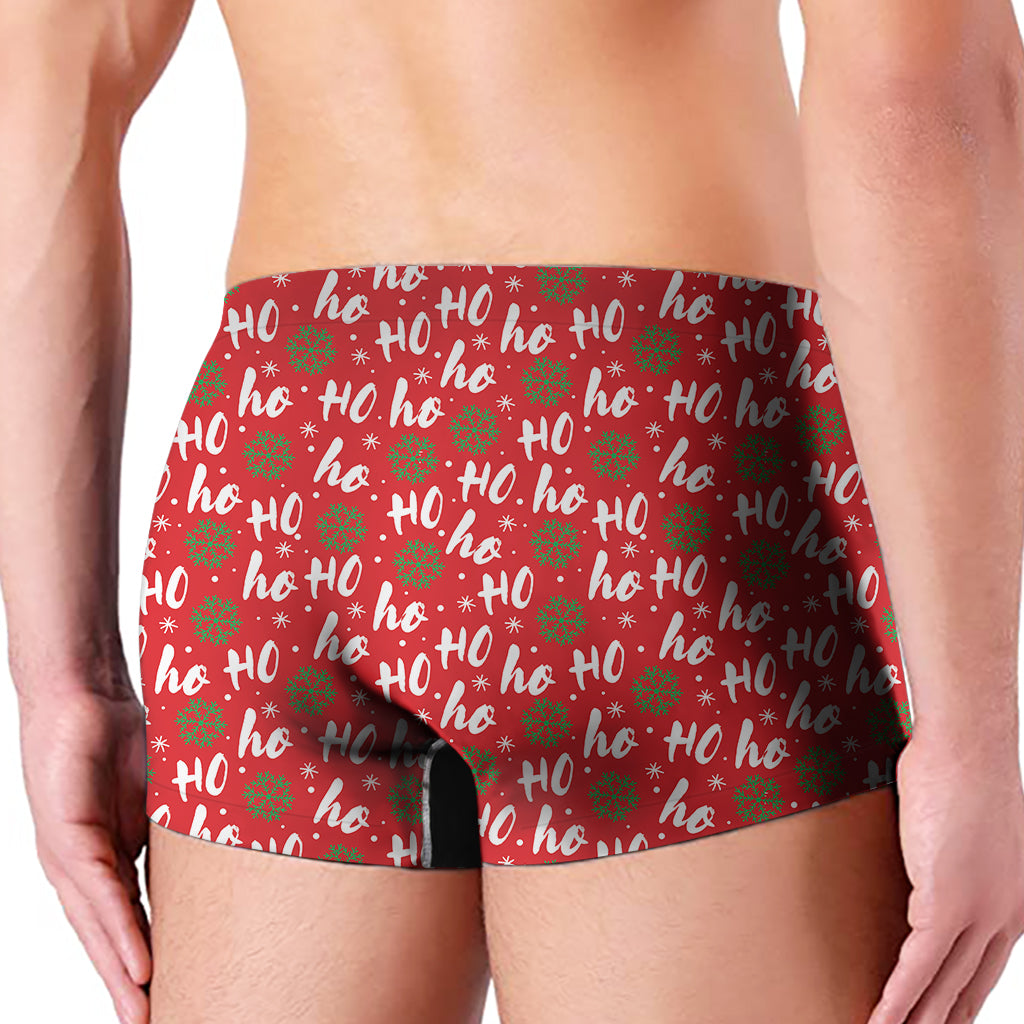 Christmas Hohoho Santa Claus Laugh Print Men's Boxer Briefs