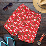 Christmas Hohoho Santa Claus Laugh Print Men's Shorts