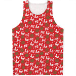 Christmas Hohoho Santa Claus Laugh Print Men's Tank Top