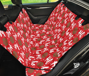 Christmas Hohoho Santa Claus Laugh Print Pet Car Back Seat Cover