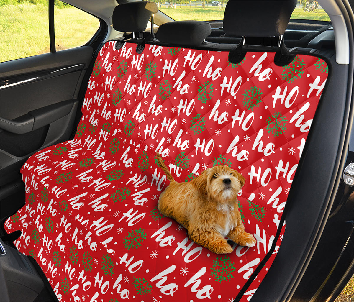 Christmas Hohoho Santa Claus Laugh Print Pet Car Back Seat Cover