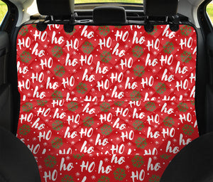 Christmas Hohoho Santa Claus Laugh Print Pet Car Back Seat Cover