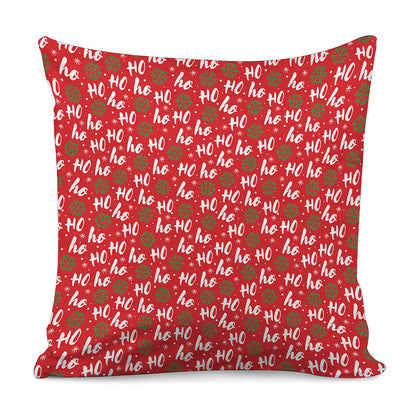 Christmas Hohoho Santa Claus Laugh Print Pillow Cover