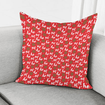 Christmas Hohoho Santa Claus Laugh Print Pillow Cover