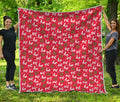 Christmas Hohoho Santa Claus Laugh Print Quilt