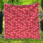Christmas Hohoho Santa Claus Laugh Print Quilt