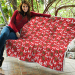 Christmas Hohoho Santa Claus Laugh Print Quilt